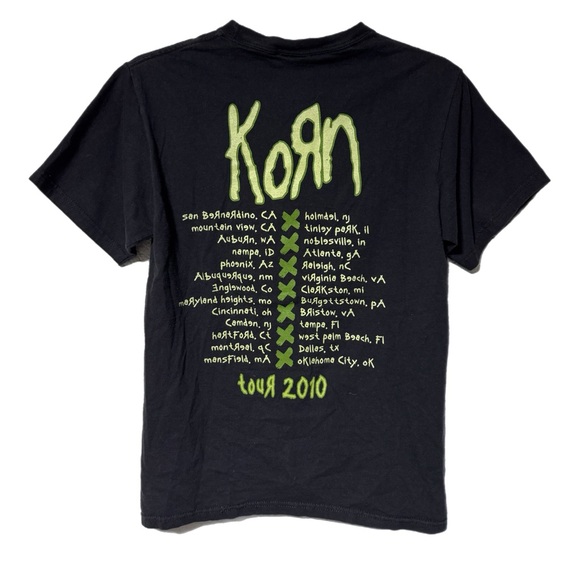 Korn 2010 Tour Double Sided Graphic Tee T-Shirt Adult Size Small - Picture 4 of 7